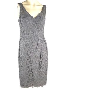 Micro Mini Dress Wedding Prom Sexy Wedding Guest David's Bridal Gray Lace Formal